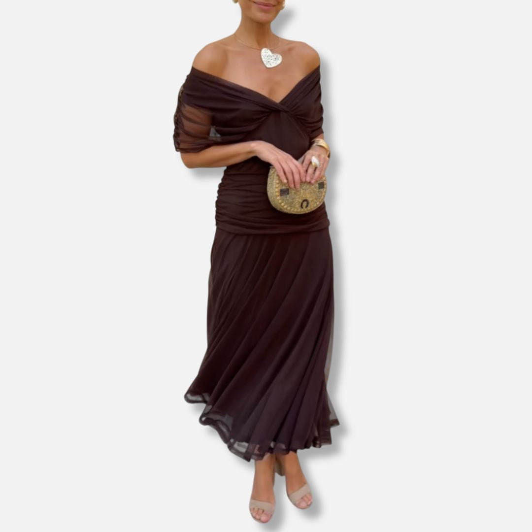 Evelyn – Robe Élégante Avec Décolleté en V