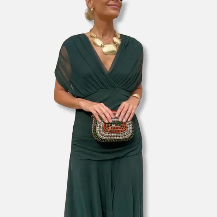 Evelyn – Robe Élégante Avec Décolleté en V