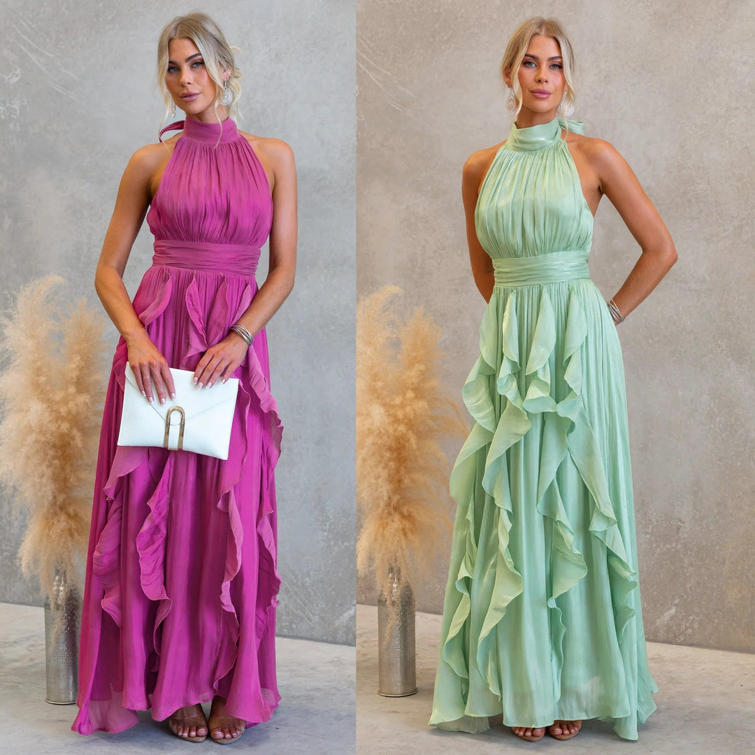 Robe Maxi à Dos Nu Celestia
