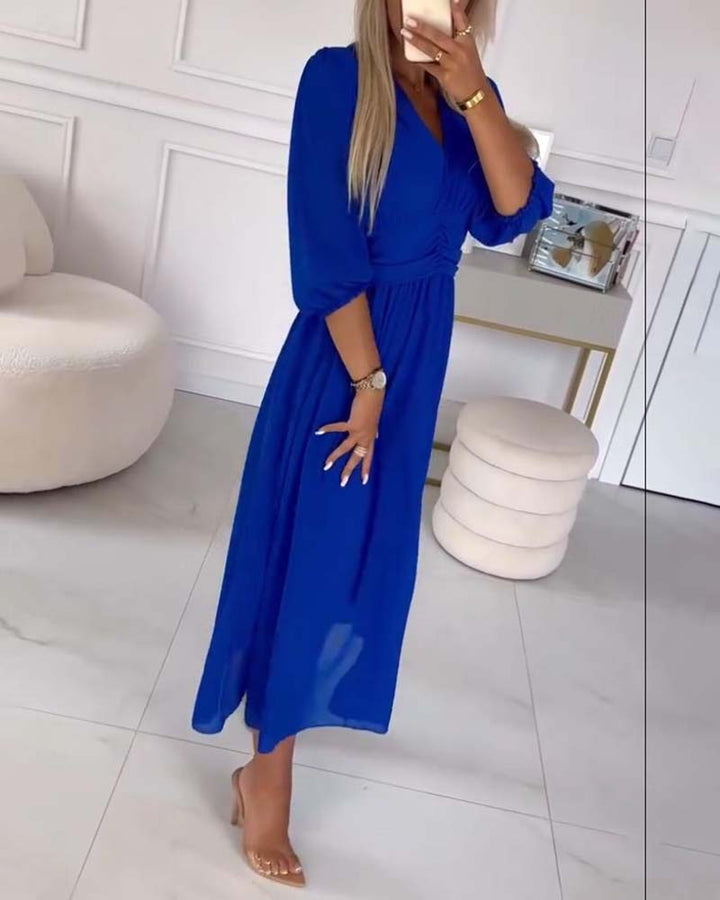 Dianne™ | Robe Taille Unie à Col en V