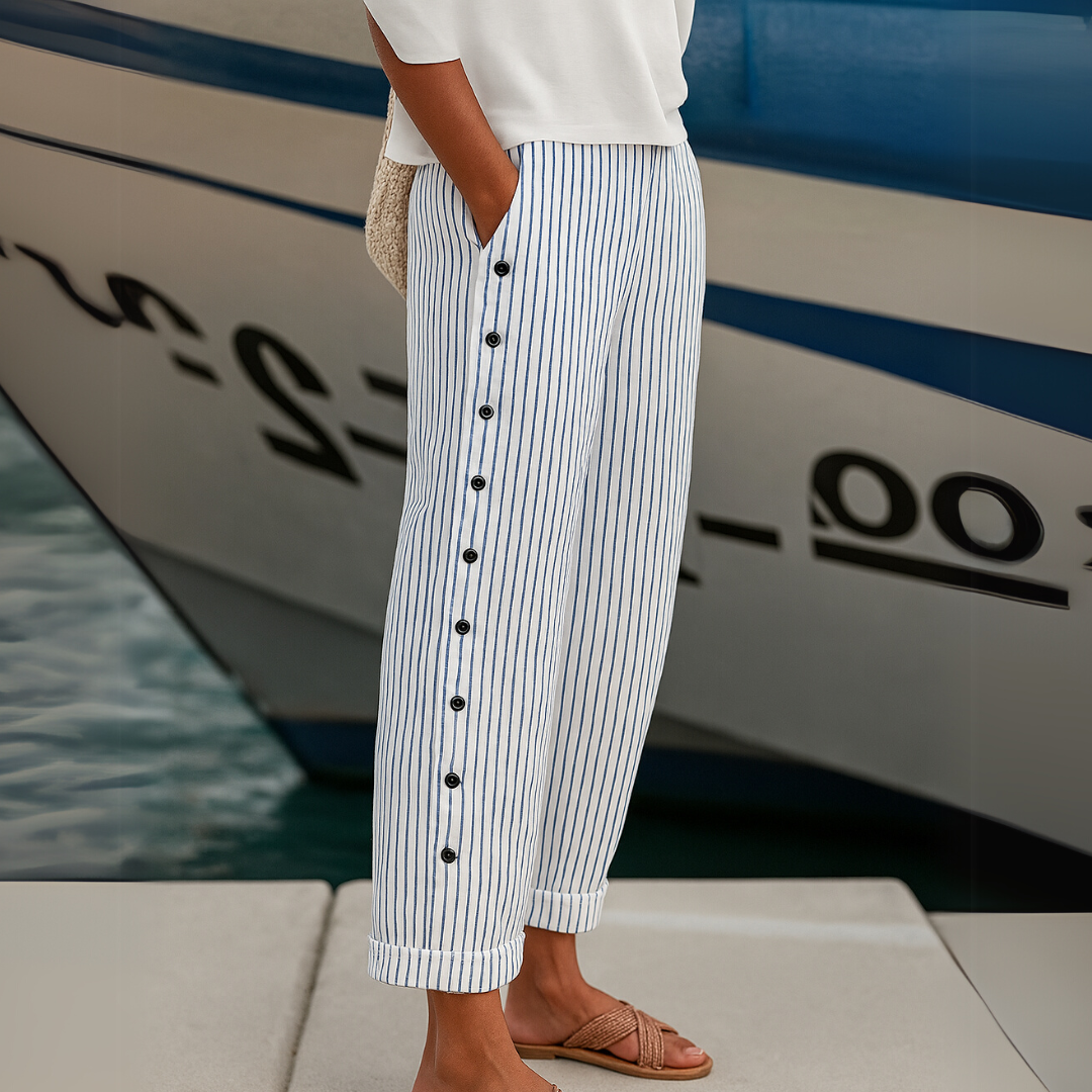 Sia | Pantalon décontracté rayé confortable