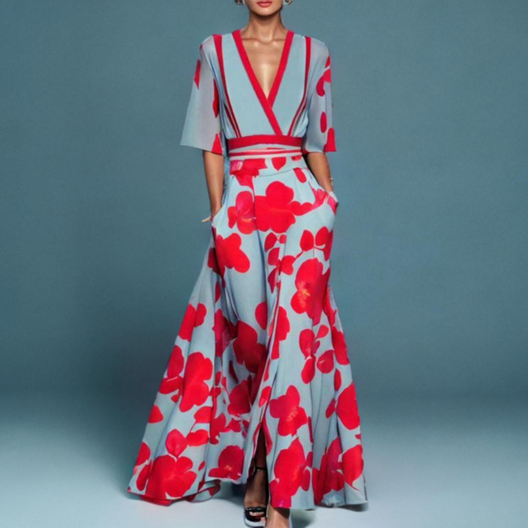 MAUREEN – ROBE MAXI FLEURIE
