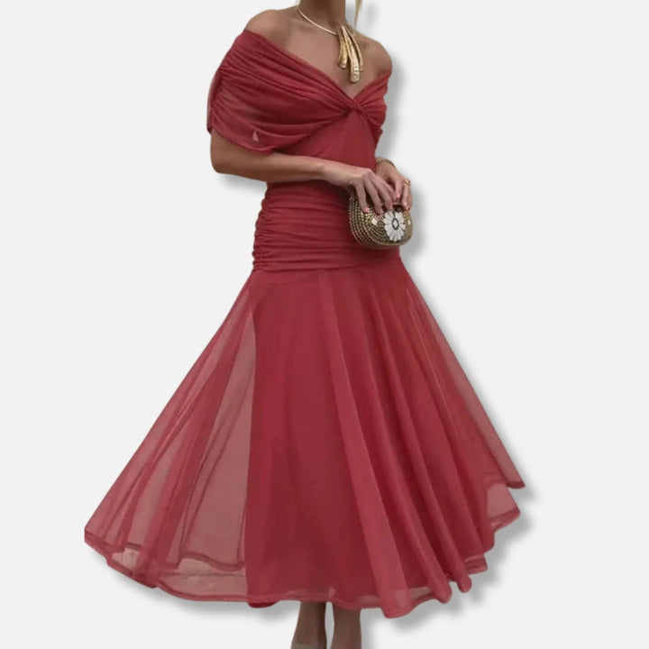 Evelyn – Robe Élégante Avec Décolleté en V