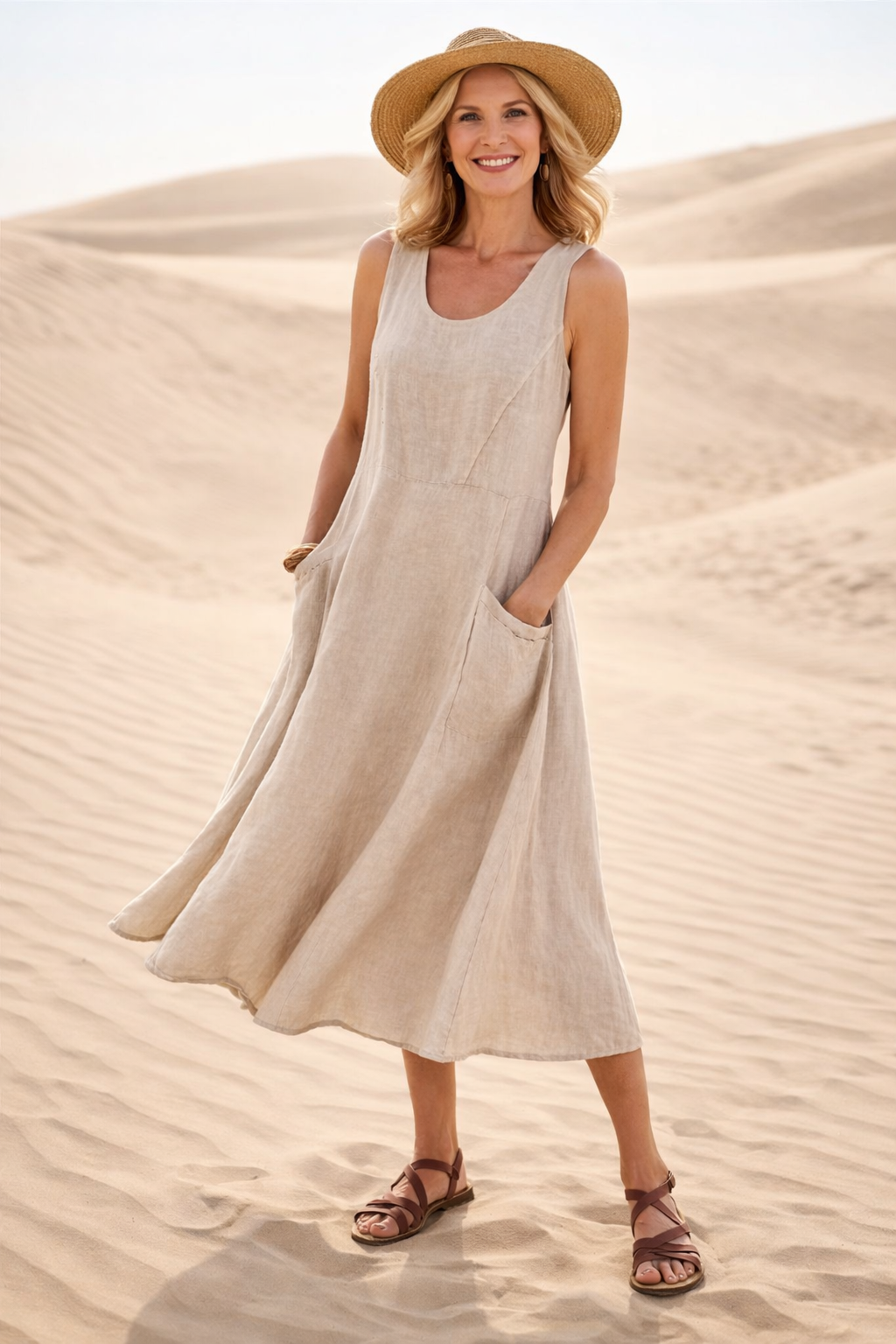 Luna | Robe Midi A-Line Confortable