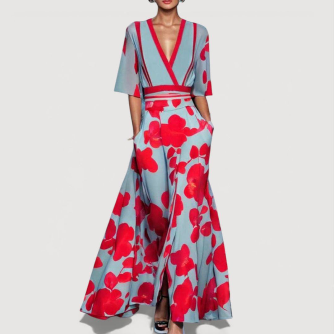 MAUREEN – ROBE MAXI FLEURIE