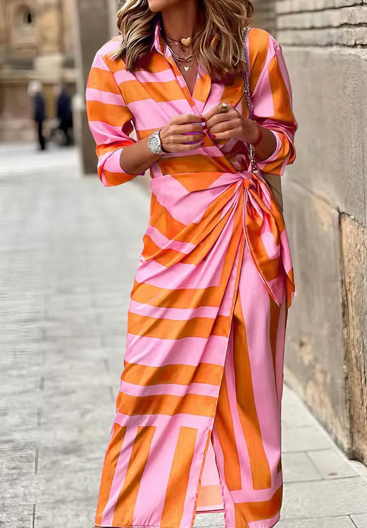 Elvina - Robe Châle Imprimée