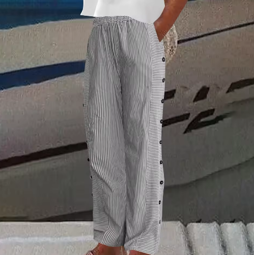 Sia | Pantalon décontracté rayé confortable