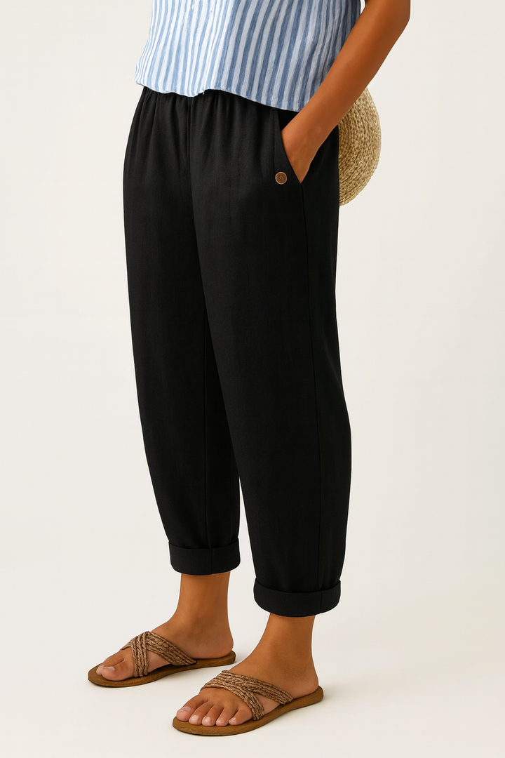 Romina™ | Pantalon en lin et coton, style intemporel