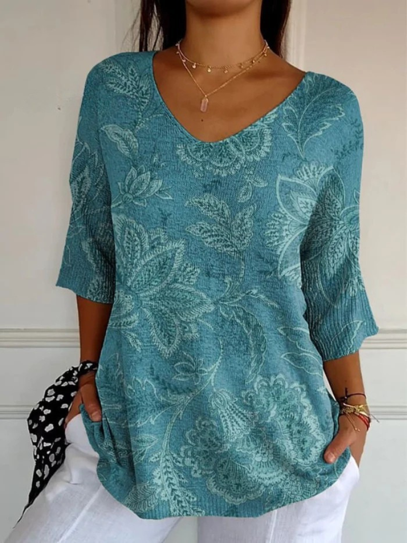 Pull floral ethnique vintage pour femmes