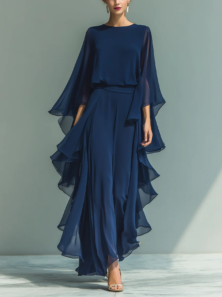 Aurora | Ensemble en chiffon élégant avec volants