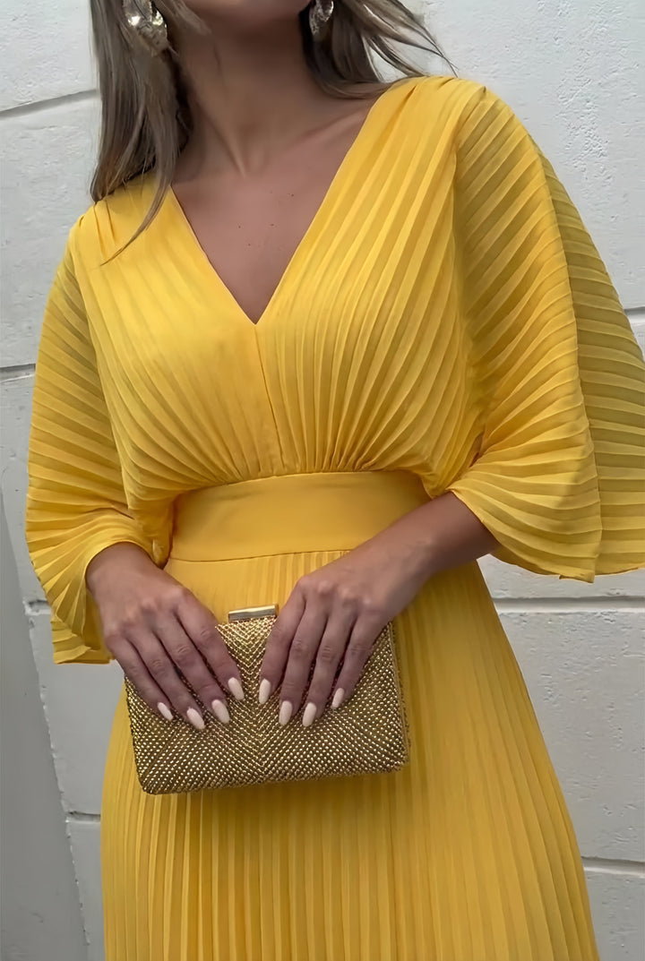 Stephanie™ | Robe maxi plissée élégante