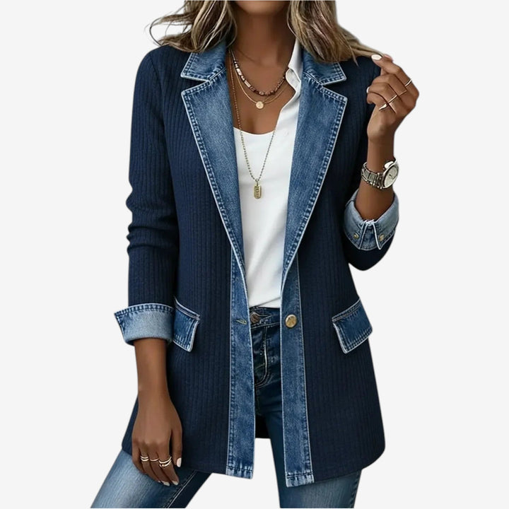 Tirexa | Veste en denim mélangé, effet superposé moderne