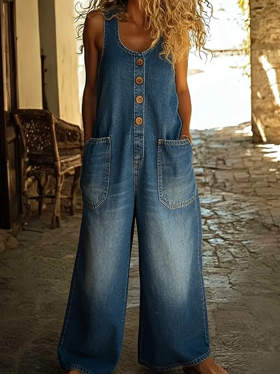 Lenna – Salopette en Denim Coton Vintage