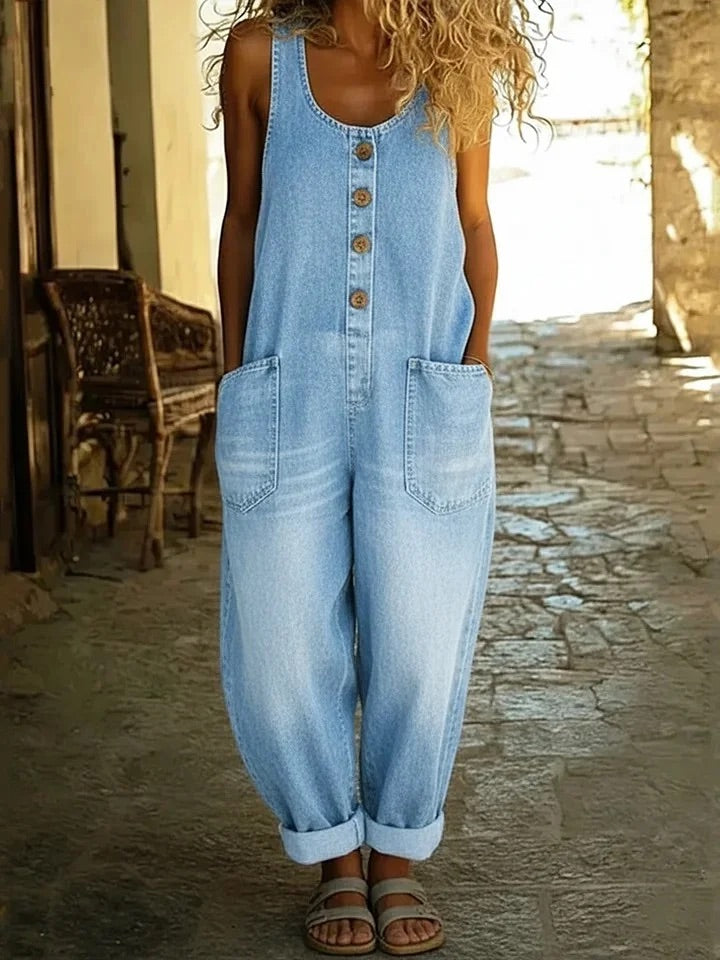 Lenna – Salopette en Denim Coton Vintage