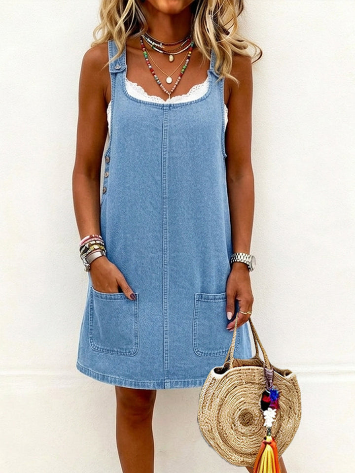 Lisa | Robe salopette en denim décontractée