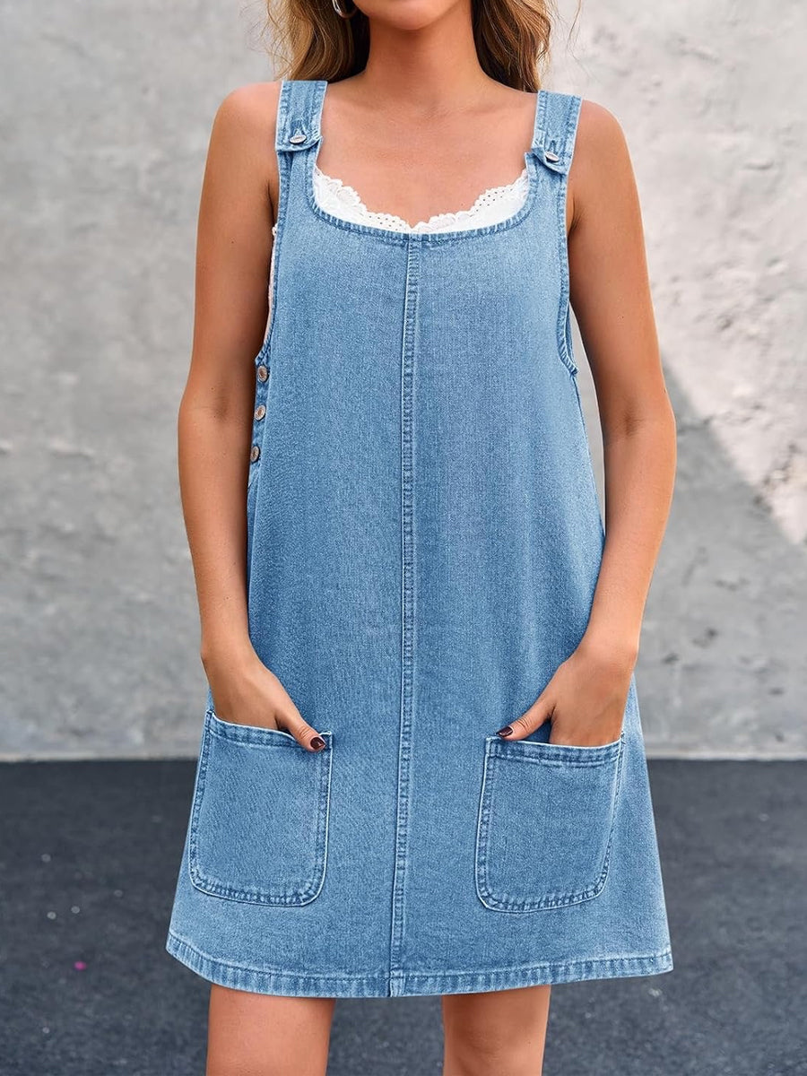Lisa | Robe salopette en denim décontractée