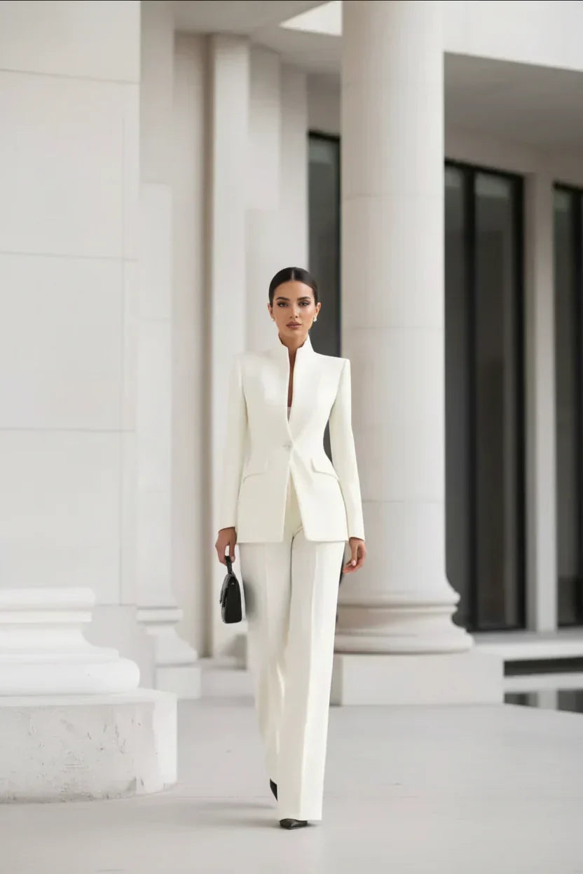 Gia | Ensemble blazer avec pantalon palazzo